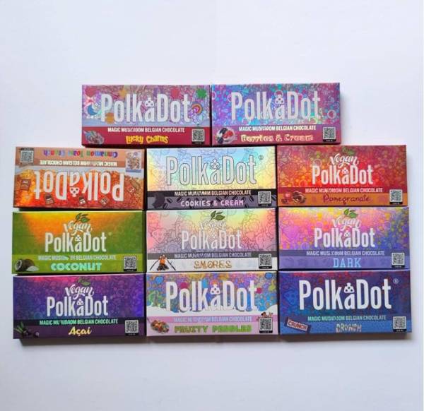 Polkadot mushroom chocolate mix flavors