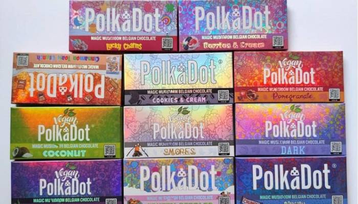 Polkadot mushroom chocolate mix flavors